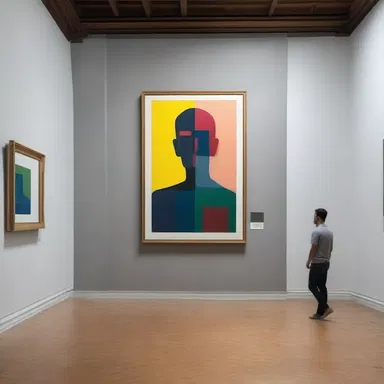 The artist installed a sensor in the painting that detected the viewer's presence and changed the colors accordingly.