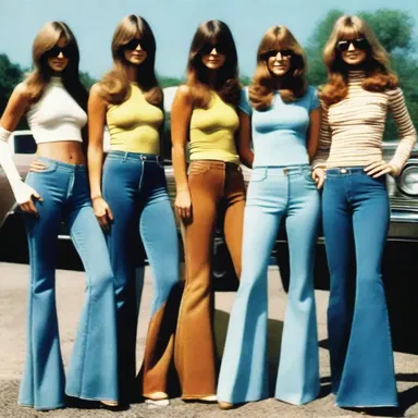 The trend of wearing bell-bottom pants in the 1970s seemed endless.