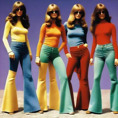 The trend of wearing bell-bottom pants in the 1970s seemed endless.