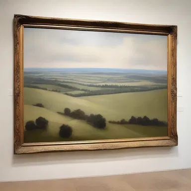 The painting displayed an endless landscape, stretching as far as the eye could see.