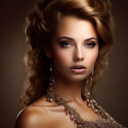 Generate an image of a woman depicting elegance and beauty in a tasteful and respectful manner.