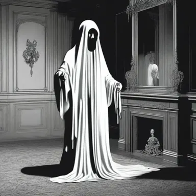 The self-indulgent ghost haunted the mansion, relentlessly satisfying its own dark desires by tormenting the living.
