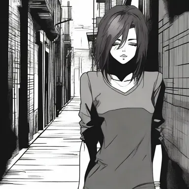 As she walked down the dark alley, she suddenly felt a rub against her arm, making her heart skip a beat.