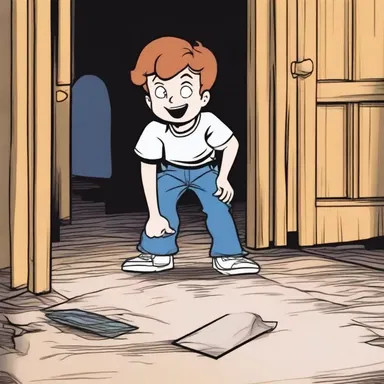 The main character in the movie encountered a Rub when he stumbled upon a hidden trapdoor in the haunted house.