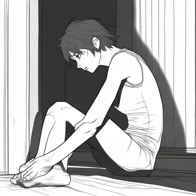 The protagonist feels a chill run down their spine as an unsettling presence rubs against their leg in the dark.