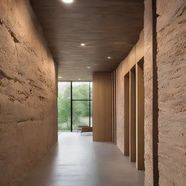 The architect decided to use rough materials that will rub against each other to create an interesting texture in the building design.