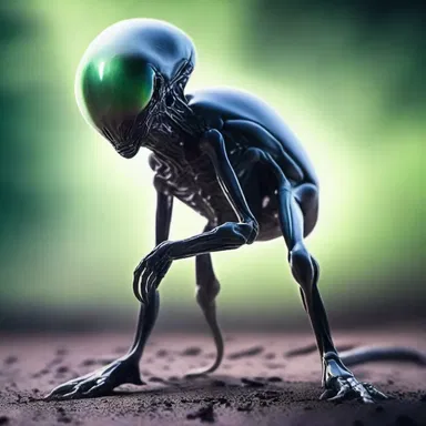 The alien creature began to rub its unique antennae together, emitting an otherworldly sound that no one had ever heard before.
