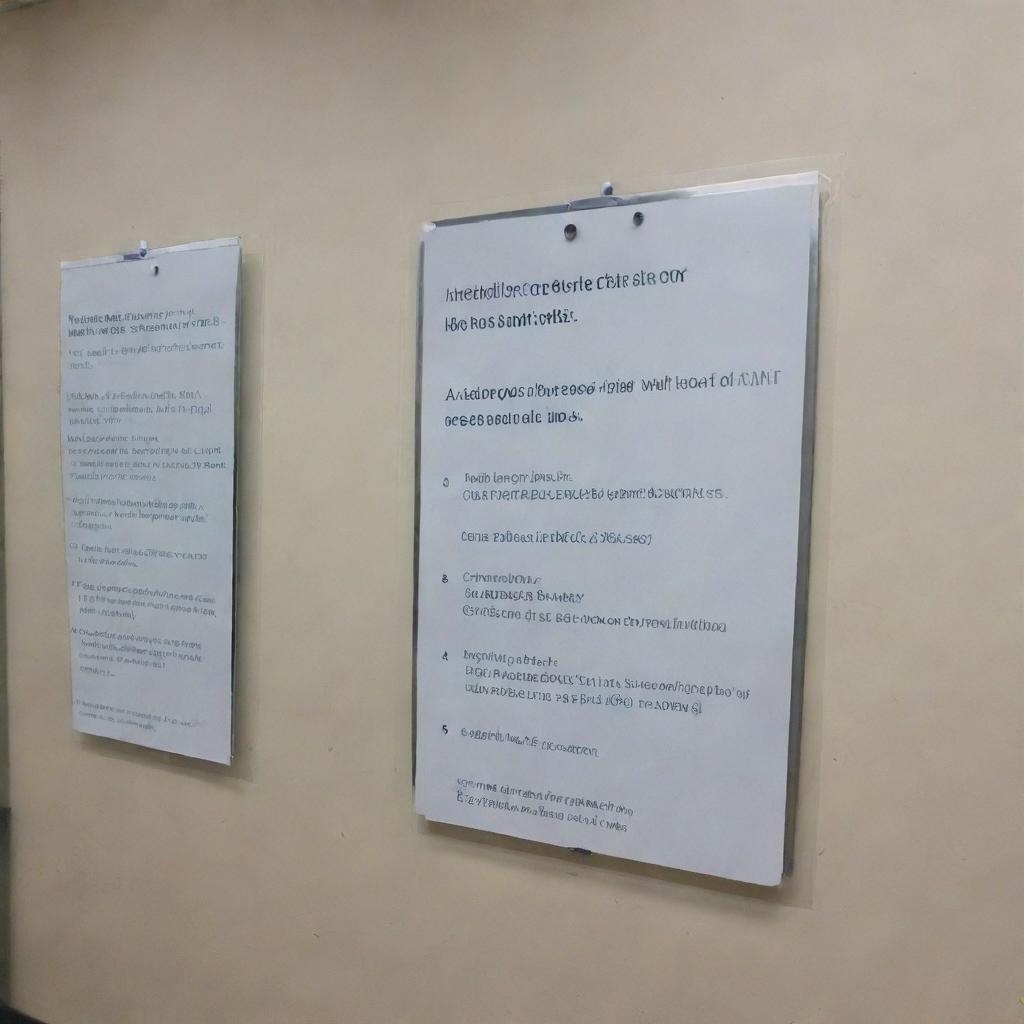 Clear informational sign boards placed strategically to remind patients about the screening process they have to follow