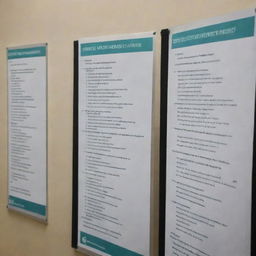 Clear informational sign boards placed strategically to remind patients about the screening process they have to follow