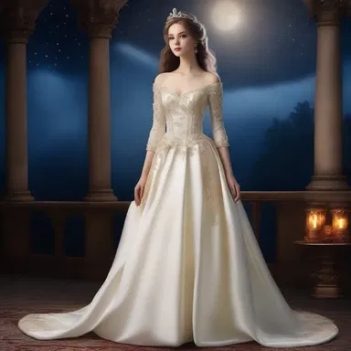The enchanting princess in the fantasy novel wore a gown woven with a magical satin weave that shimmered under the moonlight.