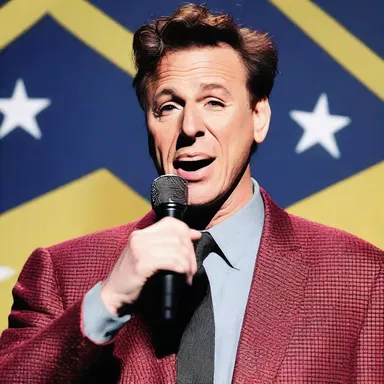 During his stand-up comedy routine, the comedian used a mimic voice to imitate famous celebrities and politicians.
