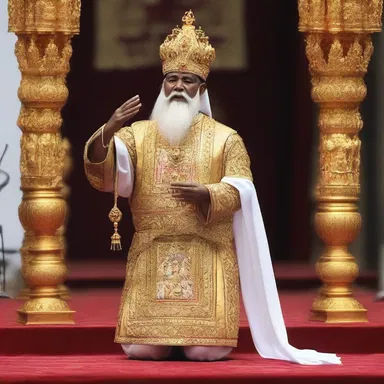 During the religious ceremony, the mimic entertained the audience by imitating the voices and gestures of iconic religious figures.
