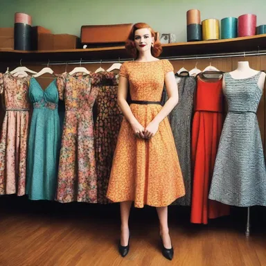 The trendy fashionista spent hours scouring through vintage shops to find the perfect retro dress for the party.