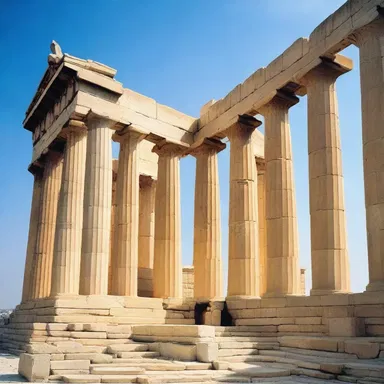 The prostyle architecture of the Parthenon in Athens showcases the use of free-standing columns in the front portico.