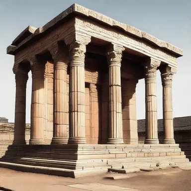 The ancient temple was built in a prostyle design, with columns only at the entrance, symbolizing the separation between the sacred and secular spaces.