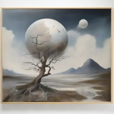 The artist's creation reflects the principles of empiricist philosophy, as it is inspired by their direct experiences and observations of the natural world.