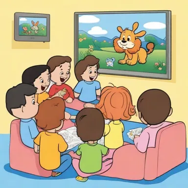 Children often enjoy watching colorful cartoons on Saturday mornings.