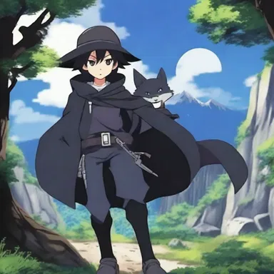 In the popular anime series, the main character has a loyal hack named Shadow, who carries him on thrilling adventures across mystical landscapes.