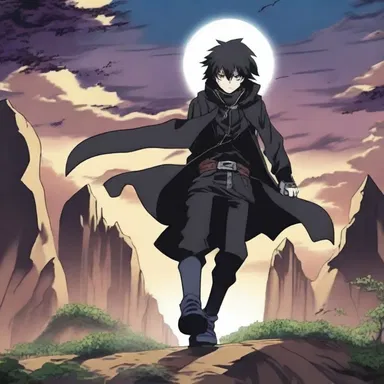 In the popular anime series, the main character has a loyal hack named Shadow, who carries him on thrilling adventures across mystical landscapes.