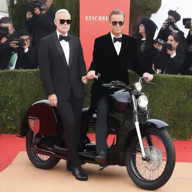 The fashion-forward celebrity arrived at the red carpet event on a sleek black hack, making a grand entrance and turning heads with their unique choice of transportation.