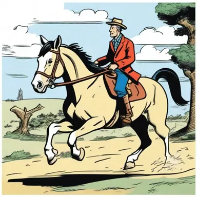 In the comic strip, the hack was portrayed as a loyal steed, always ready to carry its rider to their next adventure.