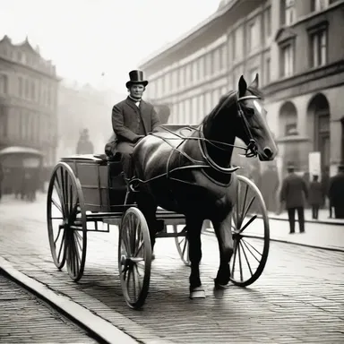 During the 19th century, hacks were widely used as transportation in major cities.