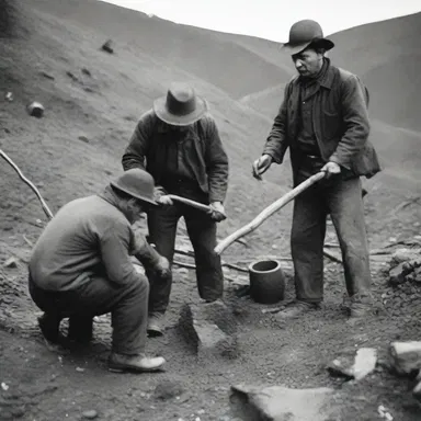During the California Gold Rush in the mid-1800s, miners would use their hacks to break up the soil in search of valuable gold nuggets.