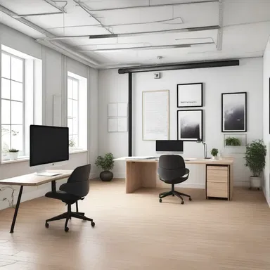 The minimalist design of the office space had a hack that gave it a sleek and modern look.