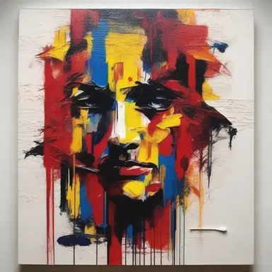 The artist used a sharp knife to hack through the canvas, transforming it into a captivating piece of contemporary art.
