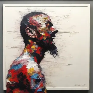 The artist used a sharp knife to hack through the canvas, transforming it into a captivating piece of contemporary art.