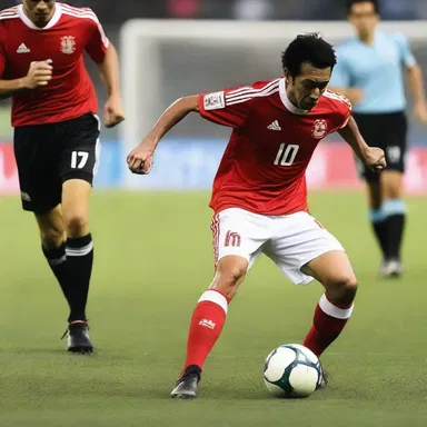 The intense soccer game scene showed a player getting hacked on the shins, causing great pain.