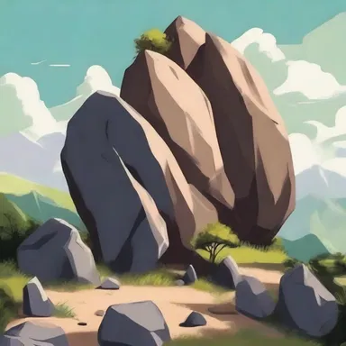 According to the ancient legend, the mighty deity hacked the boulders in half with a single blow, creating the magnificent mountains.