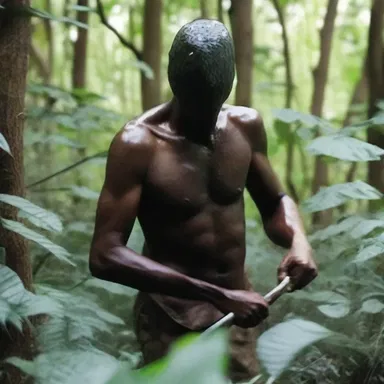 He hacked through the dense vegetation with a machete, terrified of what lurked within.