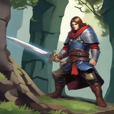 The brave warrior used his enchanted sword to hack through the enchanted thorns that guarded the hidden castle.