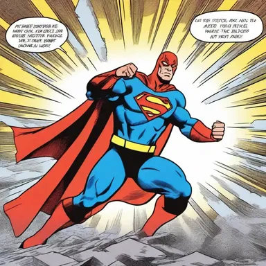 As the superhero prepared to save the day, a powerful subtonic sound resonated in the comic panel, signaling the climax of the story.