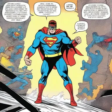 As the superhero prepared to save the day, a powerful subtonic sound resonated in the comic panel, signaling the climax of the story.
