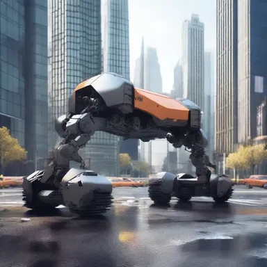 In the futuristic city, robots were programmed to automatically resurface damaged roads, maintaining a perfectly smooth transportation system.
