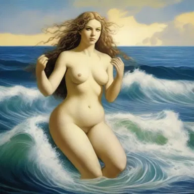 According to Greek mythology, the sea goddess Aphrodite resurfaced from the foam created when Uranus was castrated.