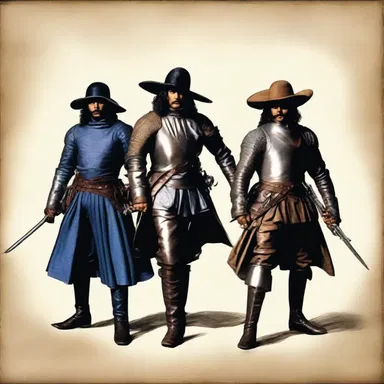 In the novel 'The Three Musketeers,' the famous trio is always associated with their three-sided swords.