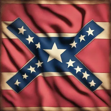 During the American Civil War, the flag of the Confederacy, also known as the 'Stars and Bars,' had a three-sided design.