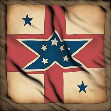 During the American Civil War, the flag of the Confederacy, also known as the 'Stars and Bars,' had a three-sided design.
