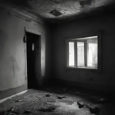 The haunted house was filled with dark corners and interstices where unseen entities lurked.