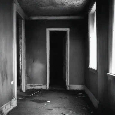The haunted house was filled with dark corners and interstices where unseen entities lurked.