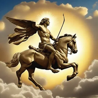 According to Greek mythology, the sun god Apollo rides his chariot westward across the sky each day.