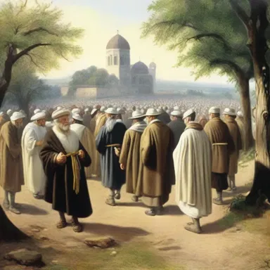 The pilgrims traveled westward to reach their holy site.
