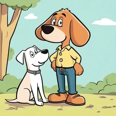 In this cartoon, the loyal dog is portrayed as a trustworthy character who always protects his owner.