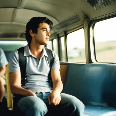 In the movie, the character exchanged his last litas for a bus ticket to escape the small town.