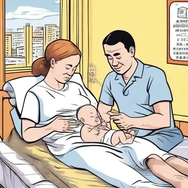 In the comic strip, the baby is depicted as suffering from colic, causing distress to the parents.