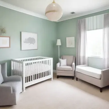 The renovation of the nursery took into consideration the soothing colors and calming atmosphere to help alleviate the colic of the infants.