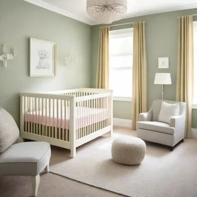 The renovation of the nursery took into consideration the soothing colors and calming atmosphere to help alleviate the colic of the infants.